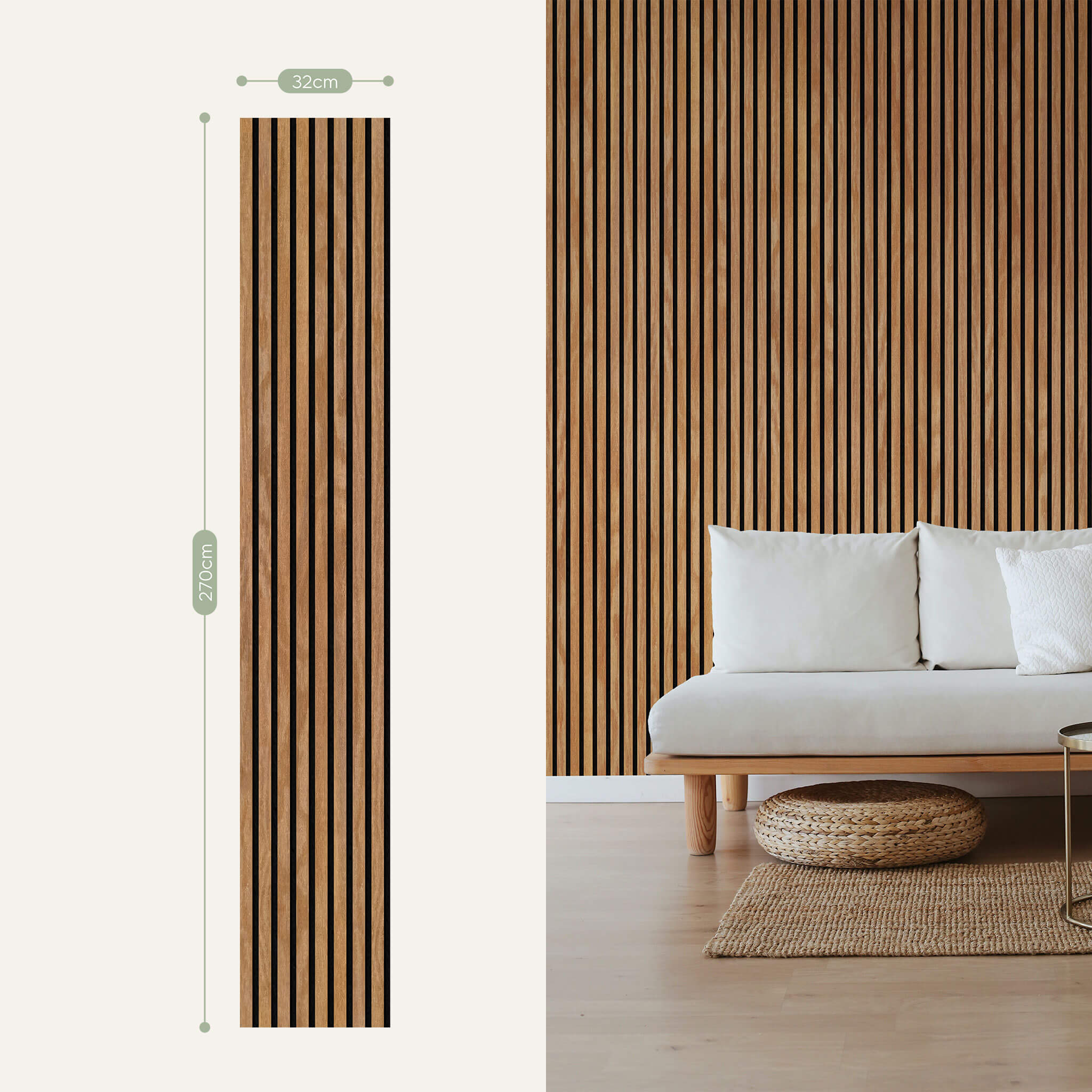 Acoustic Slat Panel | Blanchonella