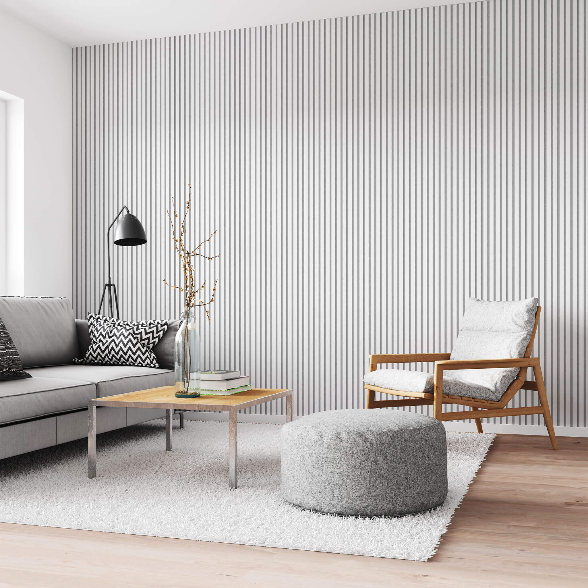 Acoustic Slat Panel - White