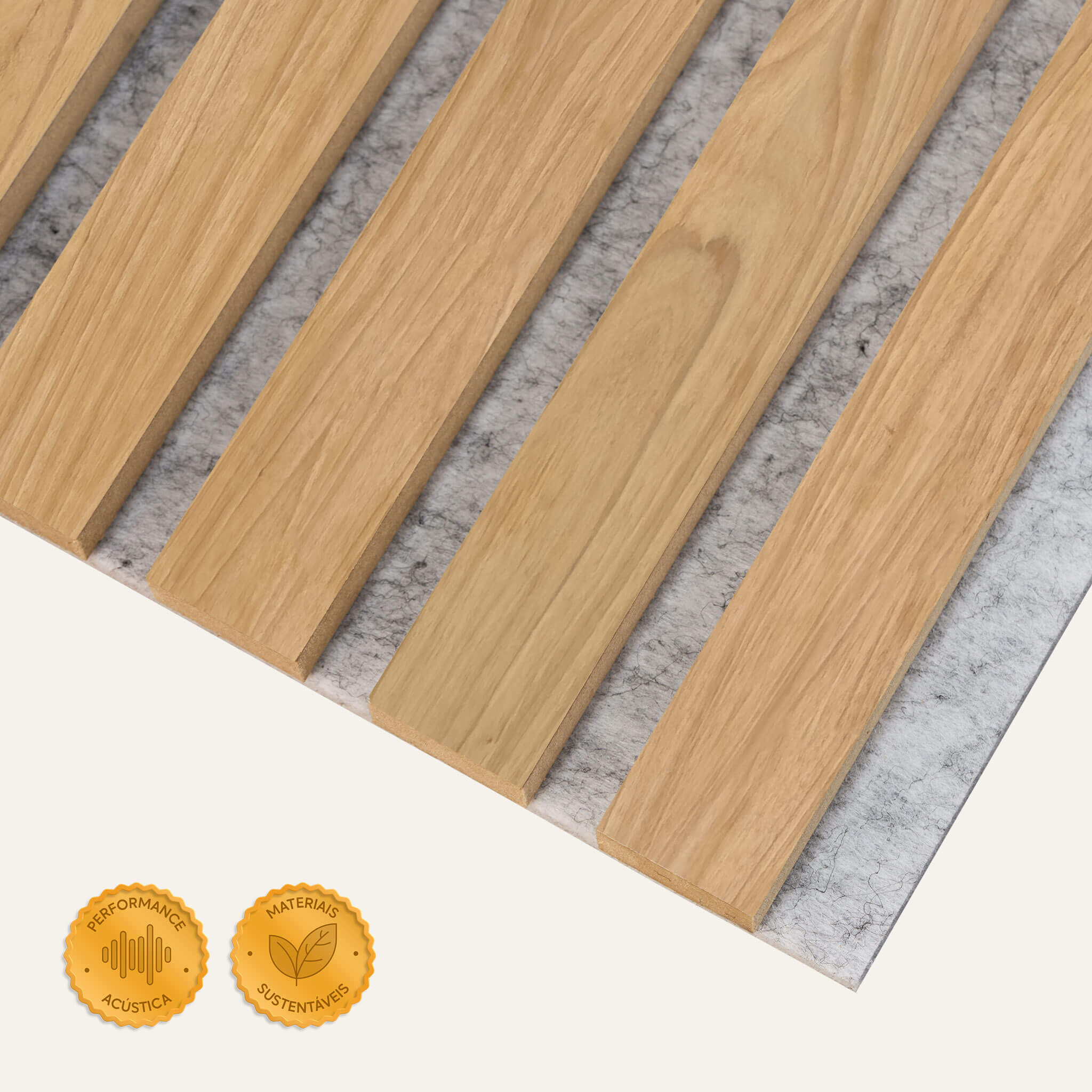 Acoustic Slat Panel | Tauari - Grey Felt