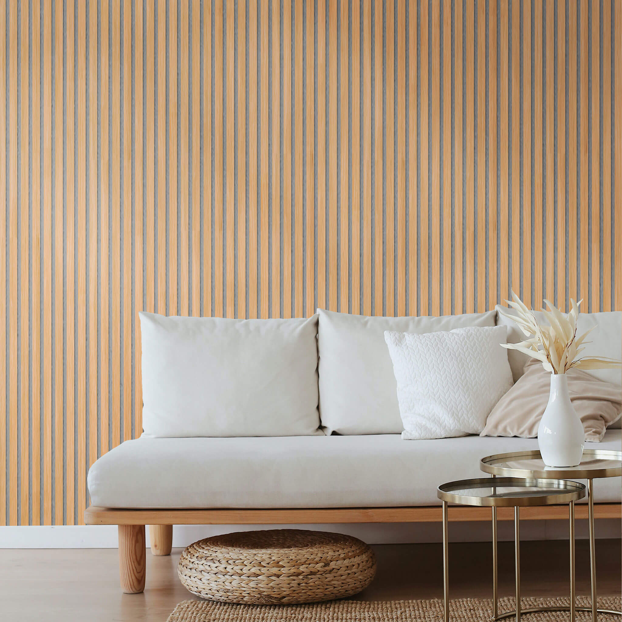 Acoustic Slat Panel | Tauari - Grey Felt